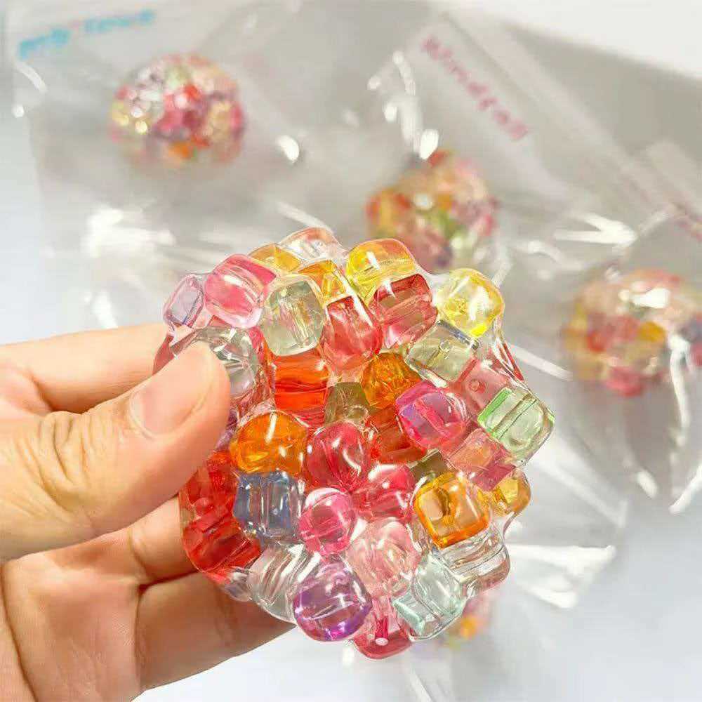 Beads Filled Cube Squishy