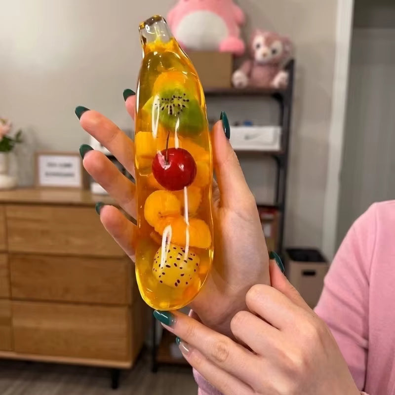 Fruit Banana Jelly Squishy Toy – Slow Rise Sensory Fidget