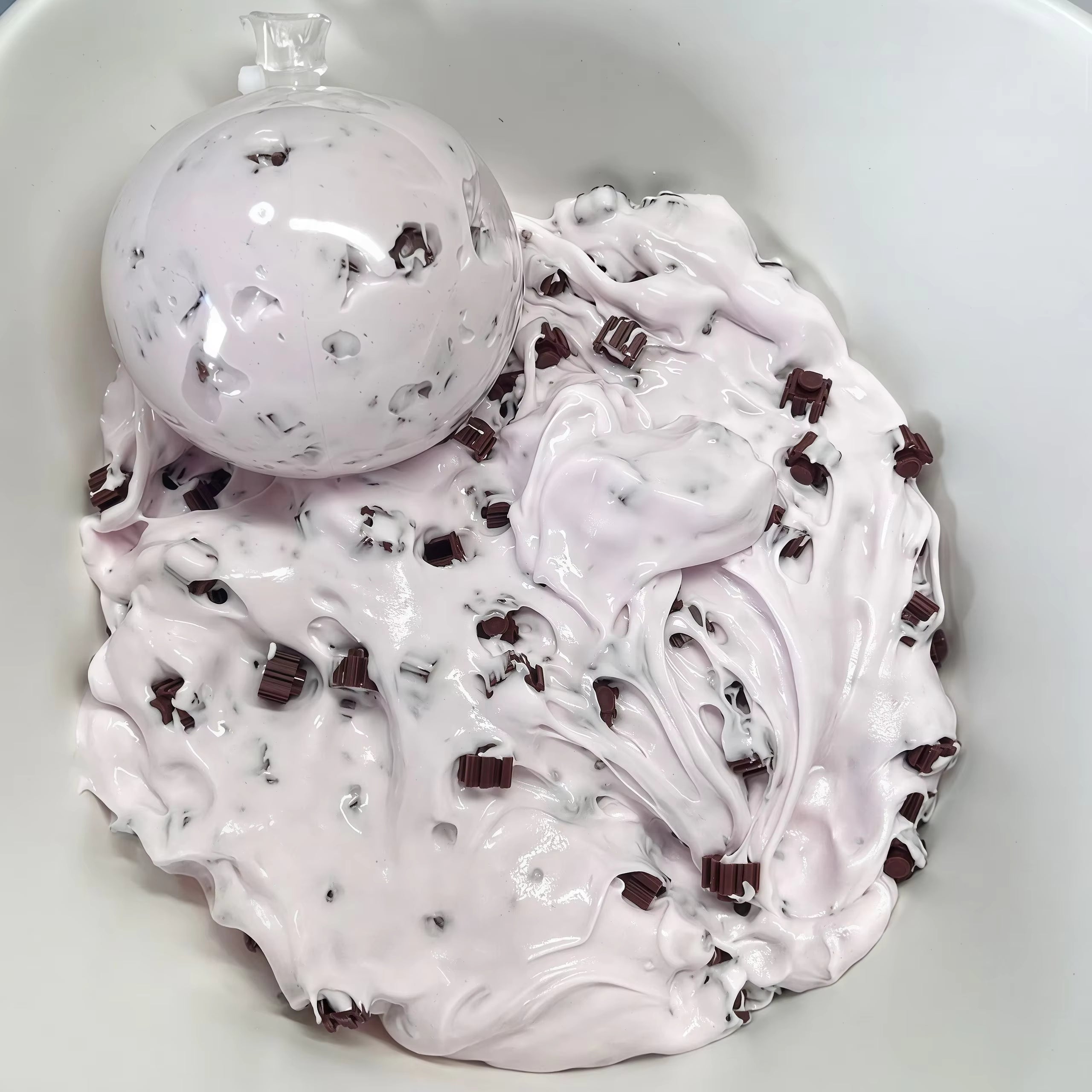 Mint Chocolate Chip Butter Slime Stress Ball