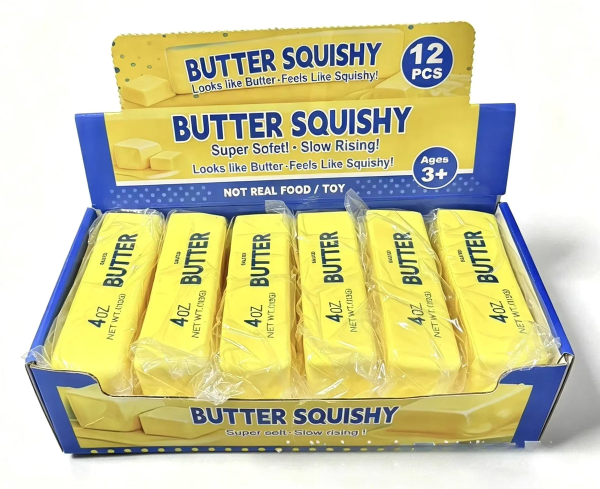 Classic Slow Rising Butter Squishy — 12 Pc Bulk Pack