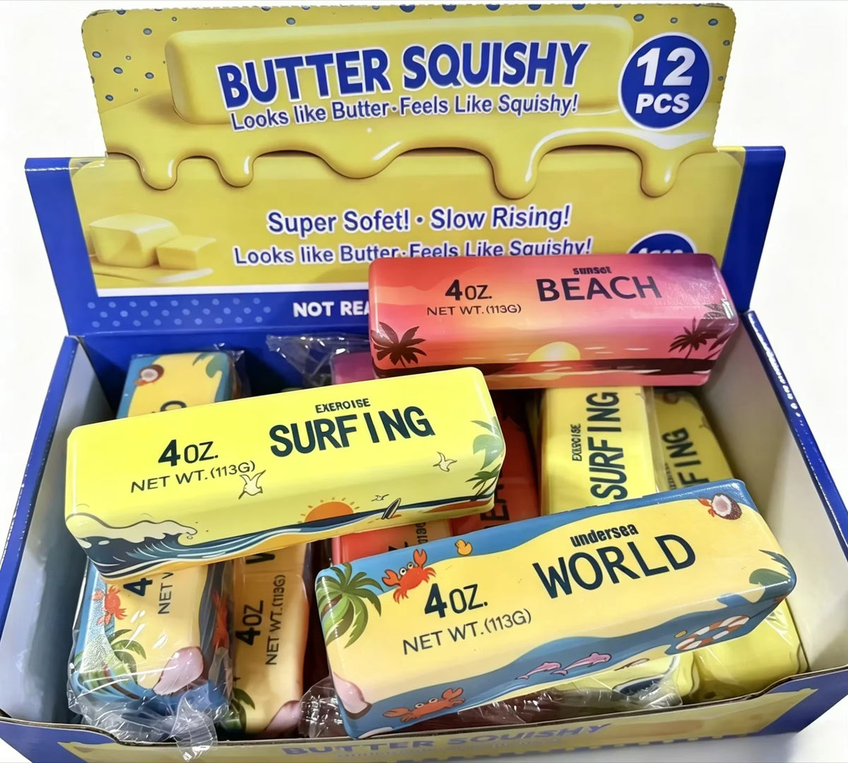 Beach Vibe Slow Rising Squishy — 12 Pc Bulk Pack