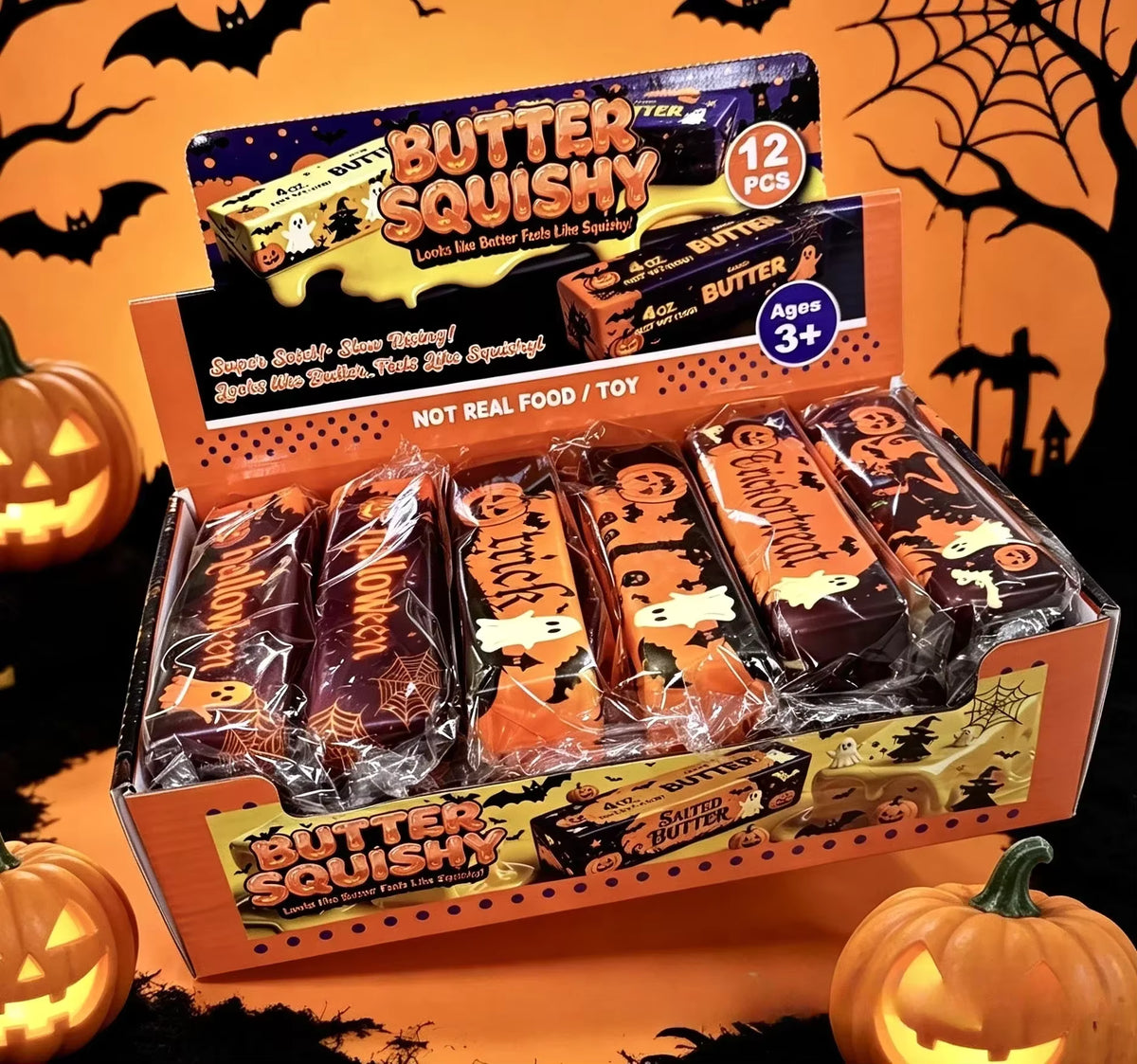 Halloween Slow Rising Butter Squishy — 12 Pc Bulk Pack