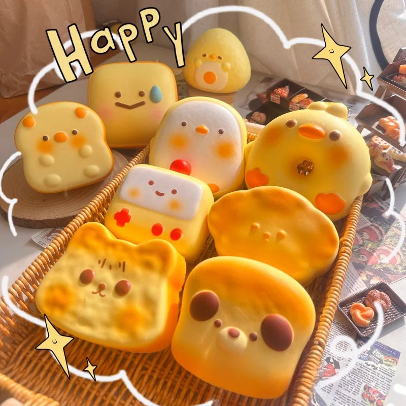Cartoon Bread Squishy Toy