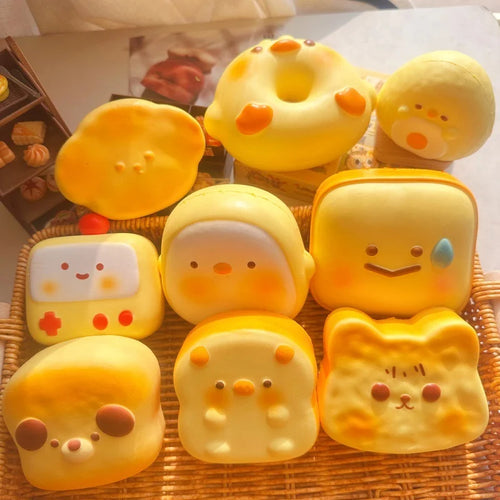 Cartoon Bread Squishy Toy