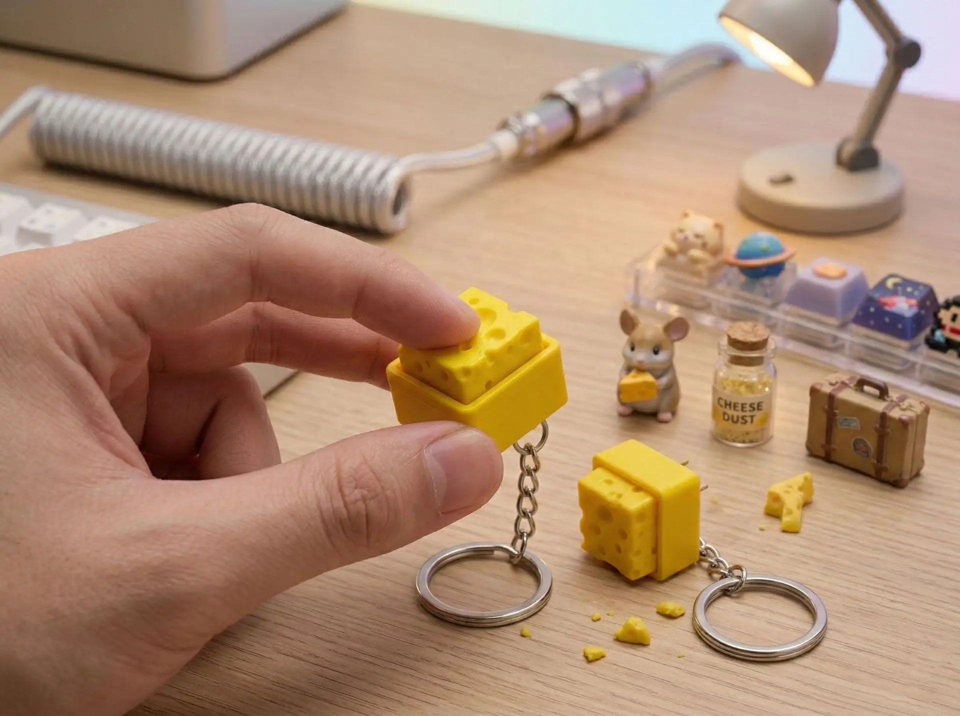 Cheese Clicker Keychain