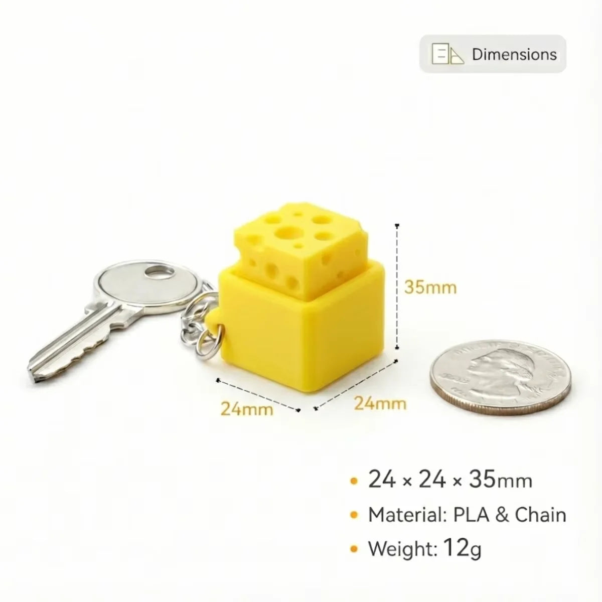 Cheese Clicker Keychain