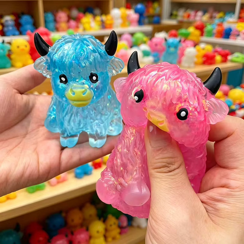 Highland Cow Maltose Squishy Toy