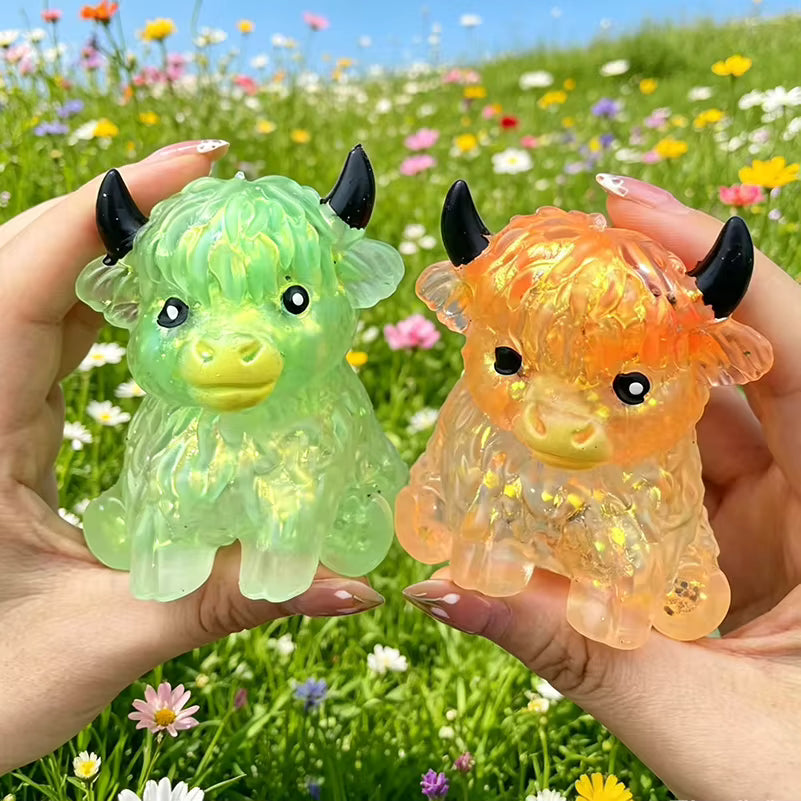 Highland Cow Maltose Squishy Toy