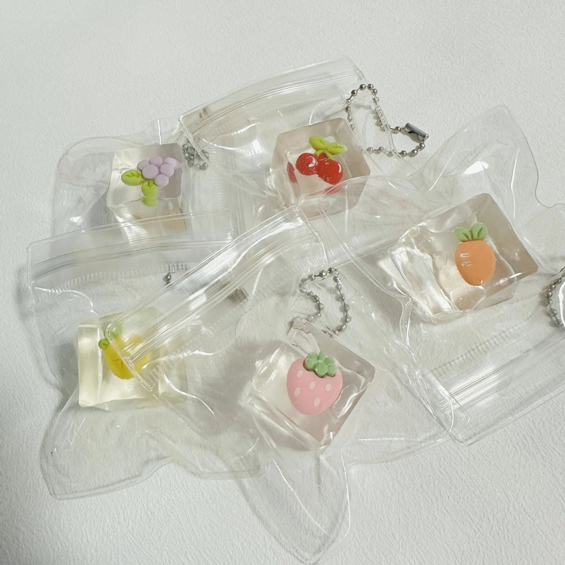 Transparent Fruit Squishy Cube