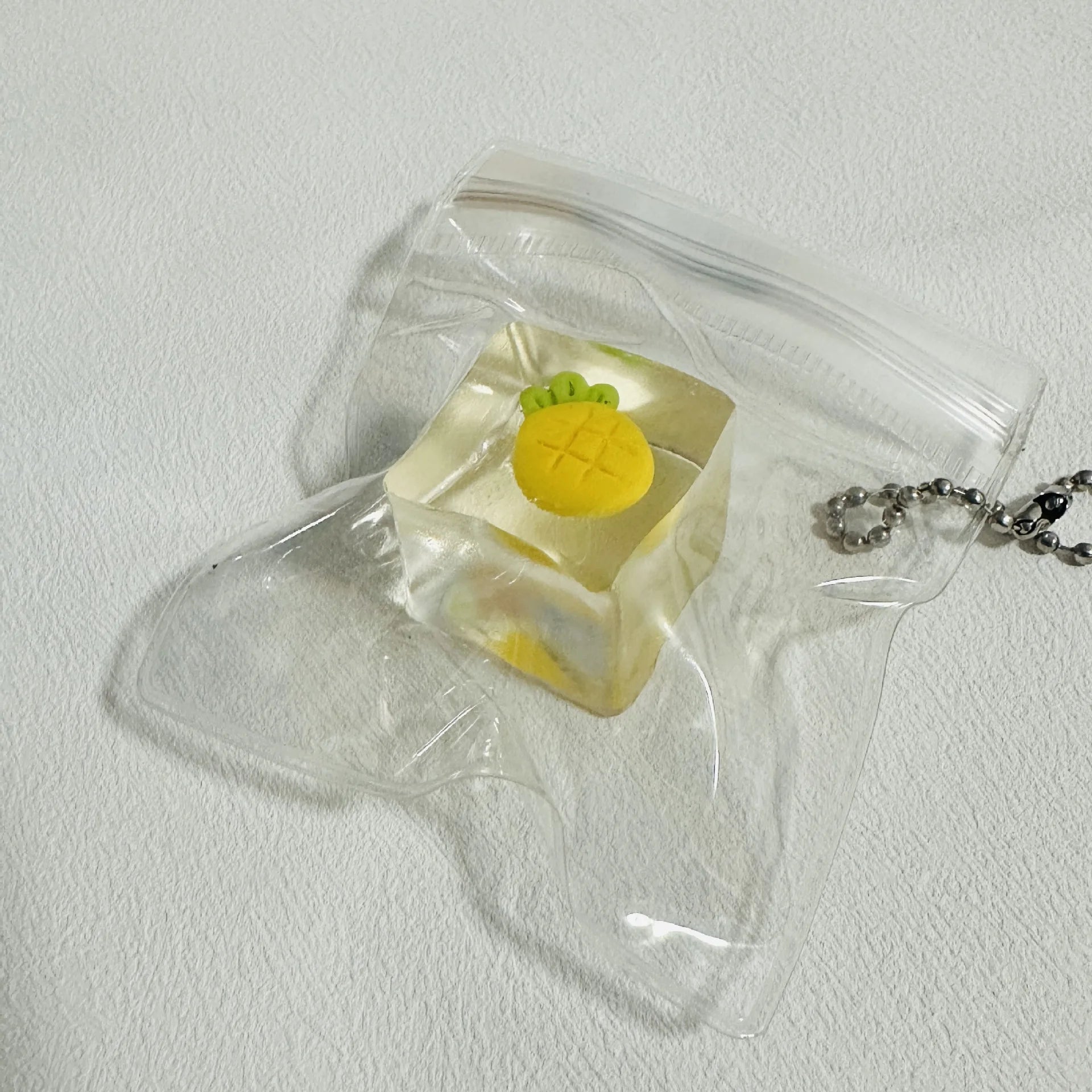 Transparent Fruit Squishy Cube