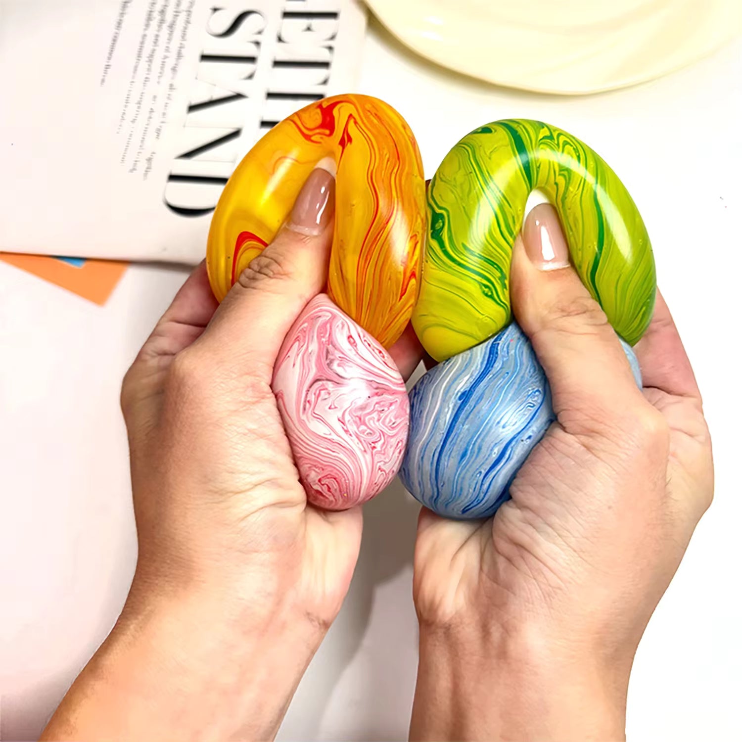 Marble Pattern Egg Squishy