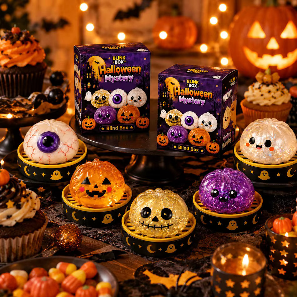 Halloween Mystery Squishy  – Slow Rise Stress Toy | Eye, Skeleton, Pumpkin, Ghost & Vampire
