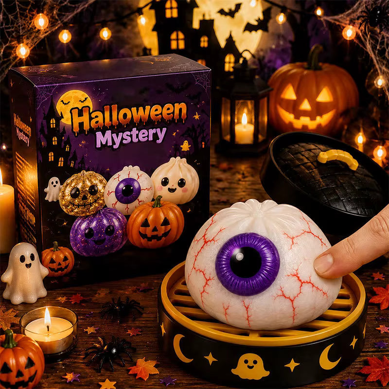 Halloween Mystery Squishy  – Slow Rise Stress Toy | Eye, Skeleton, Pumpkin, Ghost & Vampire