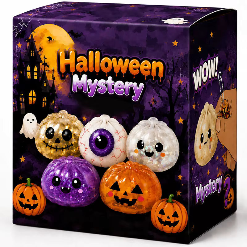 Halloween Mystery Squishy  – Slow Rise Stress Toy | Eye, Skeleton, Pumpkin, Ghost & Vampire