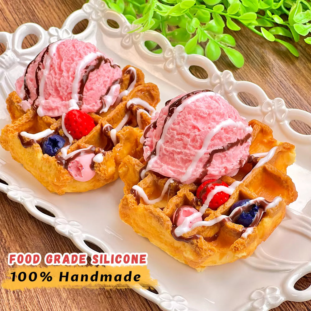 Ice Cream Waffle Squishy Toy