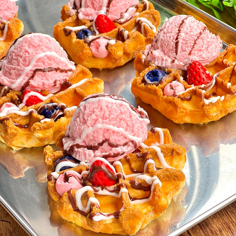 Ice Cream Waffle Squishy Toy