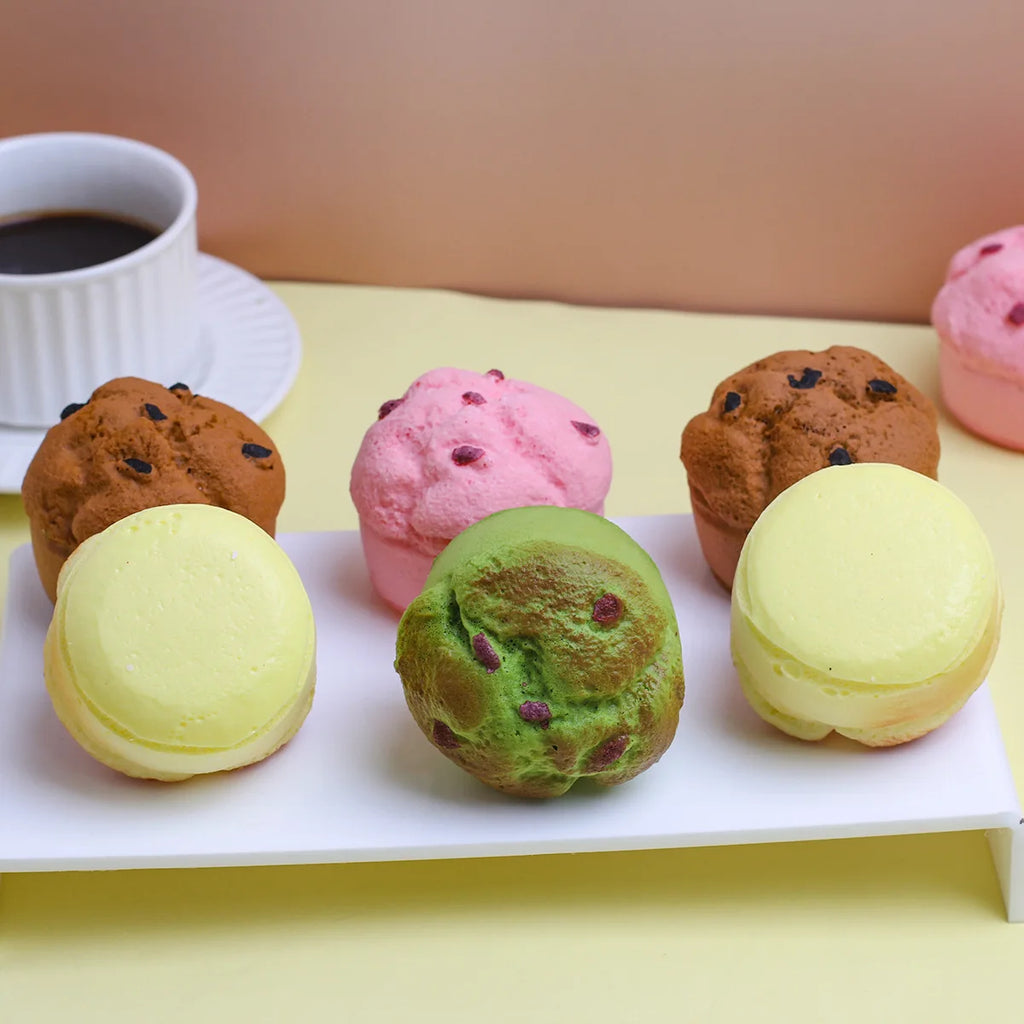 4 Pc Muffin Squishy Toys