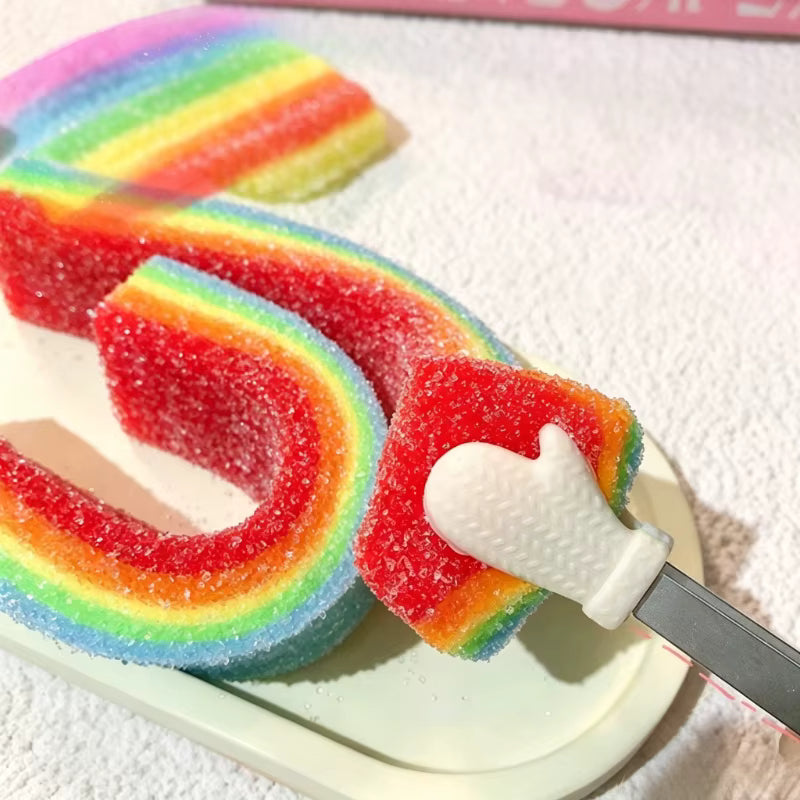 Rainbow Strip Candy Squishy Toy