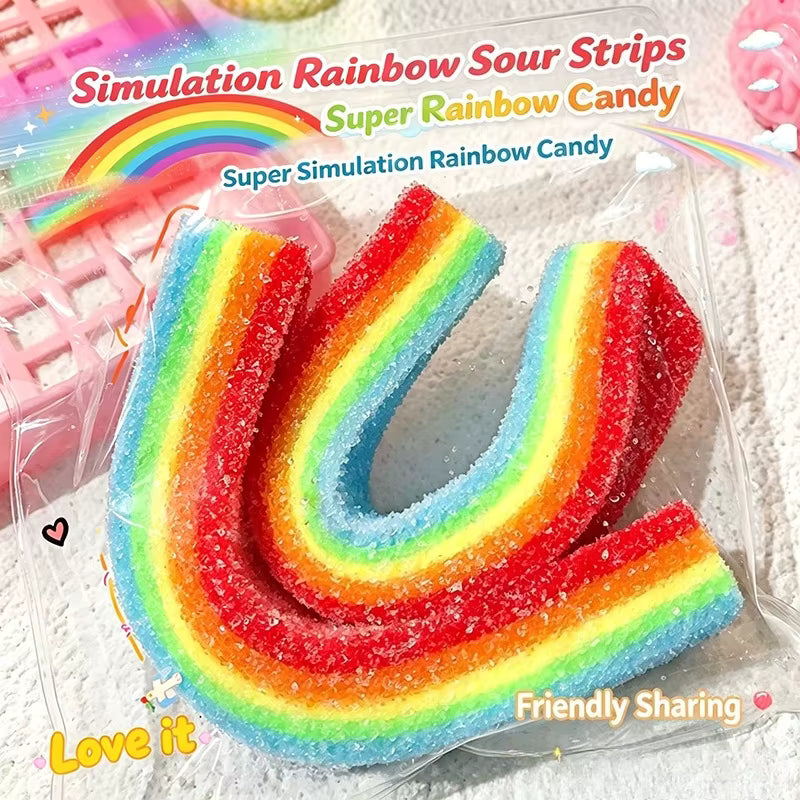 Rainbow Strip Candy Squishy Toy