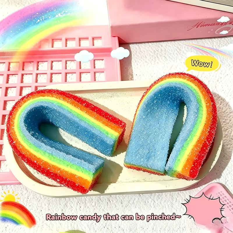 Rainbow Strip Candy Squishy Toy