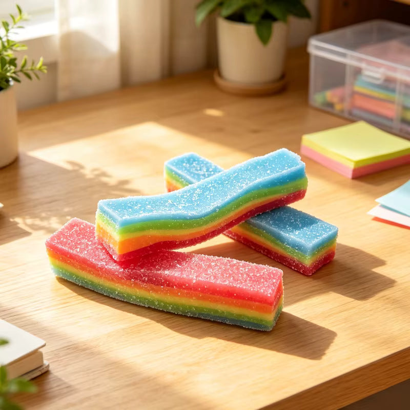 Rainbow Strip Candy Squishy Toy