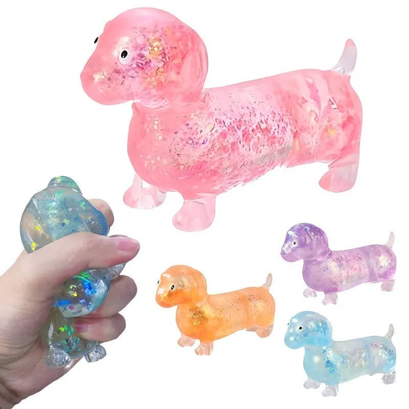 Sausage Dog Stress Toy Random Color