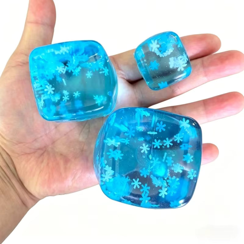 Squishy Snow Flakes Cube Toy